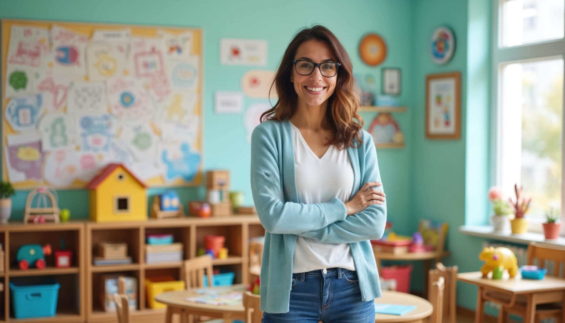 A Little People’s Landing teacher in her classroom